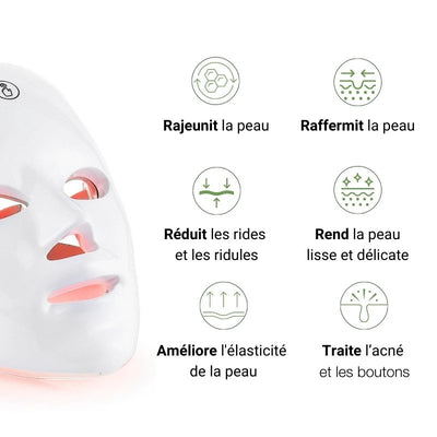 Masque facial LED anti-âge